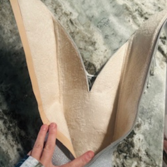 BRAND NEW NEVER WORN SEXY SPARKLY SILVER CUT OUT BOOTS - EU 41 - US SIZE 9.5/10 - Picture 9 of 16